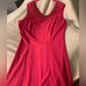 Ashley Stewart Hot Pink Beaded Dress Size 18/20